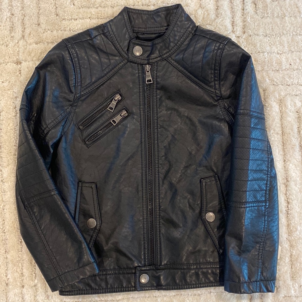NWT❗️Boys Black Faux Leather Jacket